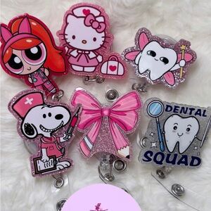Cartoon character badge reels